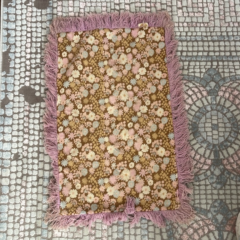 SAGE x CLARE Alico fringe cushion cover